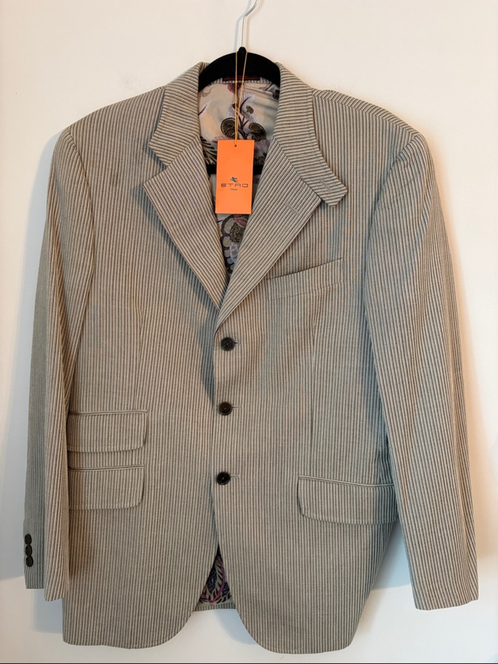 Etro Milano Blazer Size 40 ( EU 50) Stunning Men's Blazer *stain*